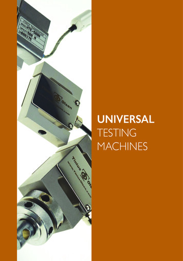 UNIVERSAL TESTING MACHINES - Lab-Wissen