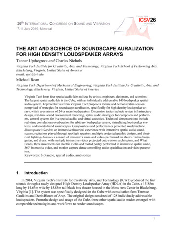 THE ART AND SCIENCE OF SOUNDSCAPE AURALIZATION FOR 