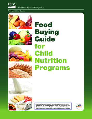 Food Buying Guide For Child Nutrition Programs: Introduction