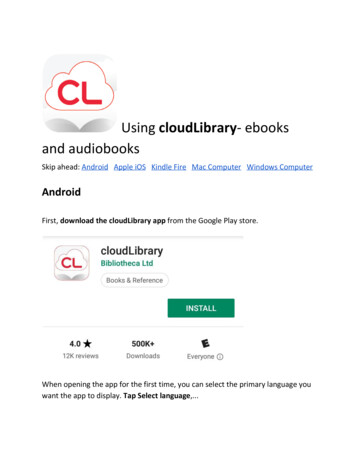 Using C LoudLibrary - Ebooks And Audiobooks