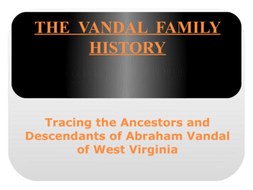 THE VANDAL FAMILY HISTORY