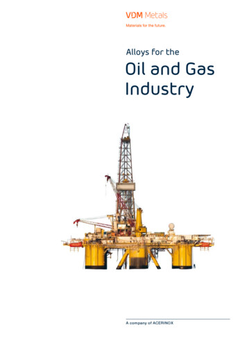 Alloys For The Oil And Gas Industry - VDM-Metals