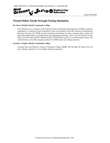 Virtual Online Tensile Strength Testing Simulation