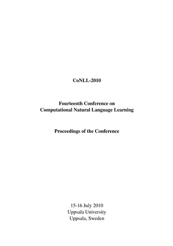 Proceedings Of The Fourteenth Conference On Computational .