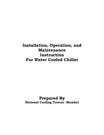 Installation, Operation, And Maintenance Instruction For .