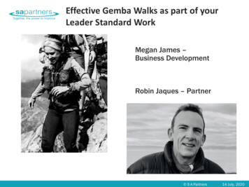 Effective Gemba Walks As Part Of Your Leader Standard Work
