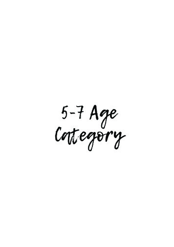 5-7 Age Category - Wicked Young Writer Awards