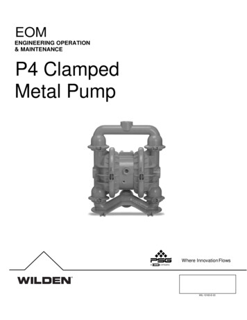 ENGINEERING OPERATION P4 Clamped Metal Pump