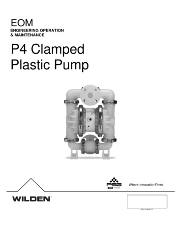 ENGINEERING OPERATION P4 Clamped Plastic Pump