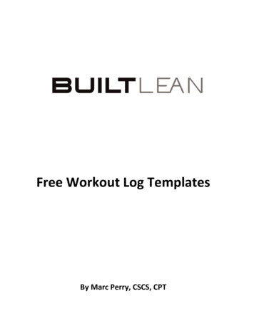 Free Workout Logs - Template