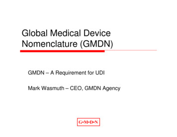 Global Medical Device Nomenclature (GMDN)
