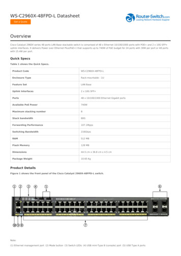 WS-C2960X-48FPD-L Datasheet Overview - Cisco Router, Cisco .