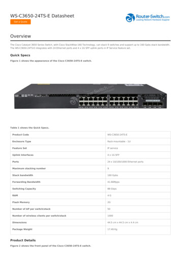 WS-C3650-24TS-E Datasheet Overview - Cisco Router, Cisco .