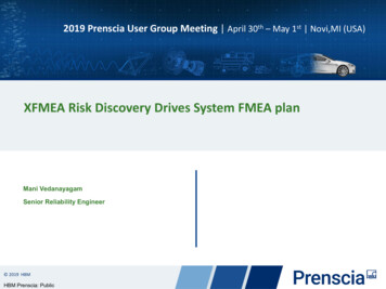 XFMEA Risk Discovery Drives System FMEA Plan