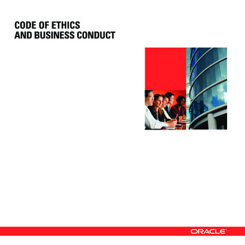 Code Of Ethics And Business Conduct Oracle