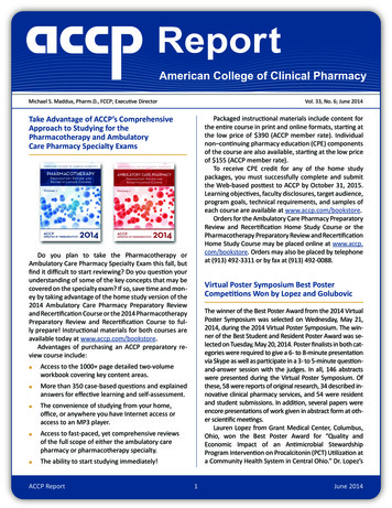 Take Advantage Of ACCP's Comprehensive Approach To Studying For The .