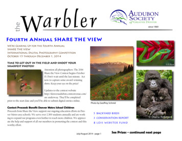 Fourth ANnual SHARE THE VIEW - Denver Audubon