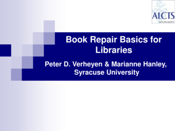 Book Repair Basics For Libraries - American Library Association