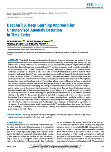 DeepAnT: A Deep Learning Approach For Unsupervised Anomaly . - DFKI