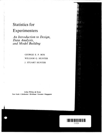 Statistics For Experimenters - Welcome To NewMexico.gov