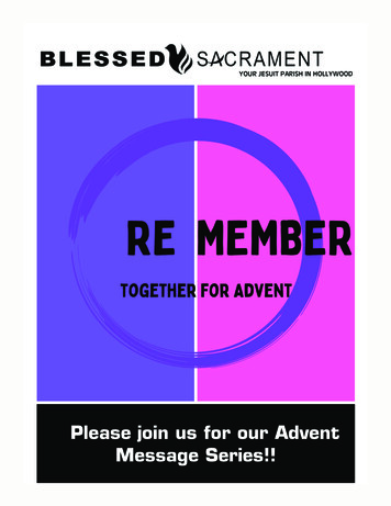 Please Join Us For Our Advent Message Series!! - EChurch Bulletins