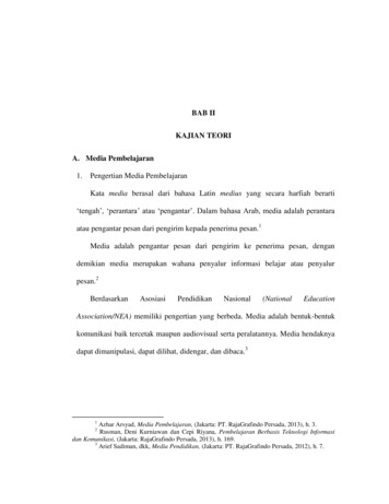 BAB II KAJIAN TEORI A. Media Pembelajaran - Raden Intan