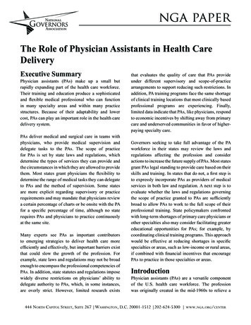 The Role Of Physician Assistants In Health Care