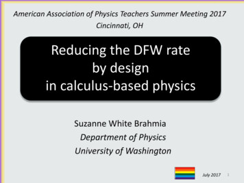 Reducing The DFW Rate By Design In Calculus-based Physics