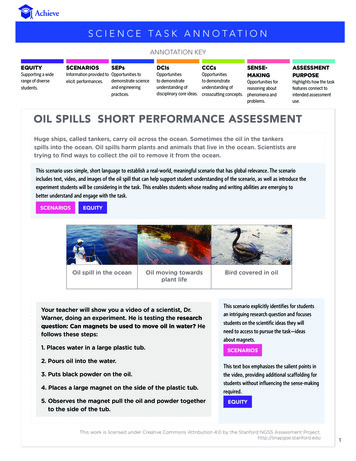 OIL SPILLS SHORT PERFORMANCE ASSESSMENT - Achieve