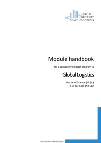 Module Handbook - Frankfurt University Of Applied Sciences