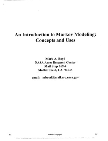 An Introduction To Markov Modeling: Concepts And Uses - NASA
