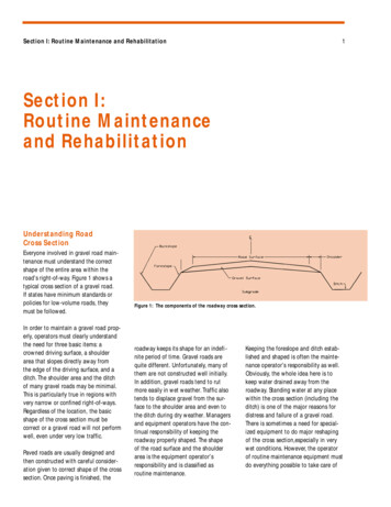 Gravel Roads: Maintenance And Design Manual-- Section I: Routine .