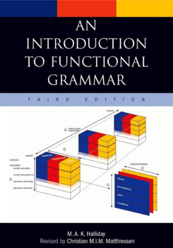 An Introduction To Functional Grammar - UEL