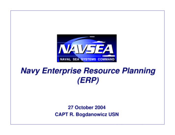 Navy Enterprise Resource Planning (ERP) - SAE International