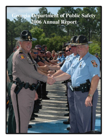 2006 Annual Report Georgia Department Of Public Safety 2006 Annual Report