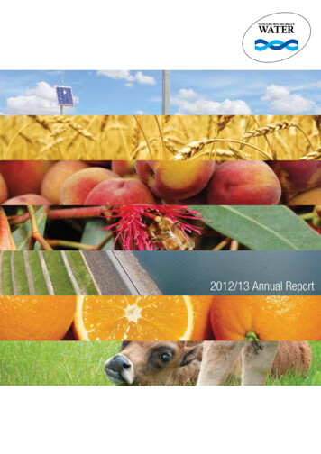 2012/13 Annual Report - G-mwater .au