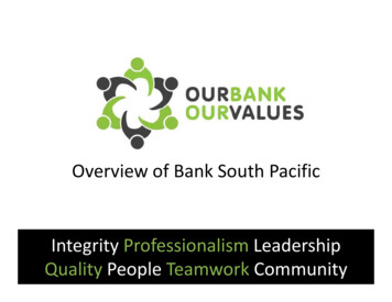 Overview Of Bank South Pacific IntegrityProfessionalism Leadership .