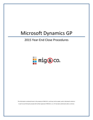 Microsoft Dynamics GP - MIG & Co.