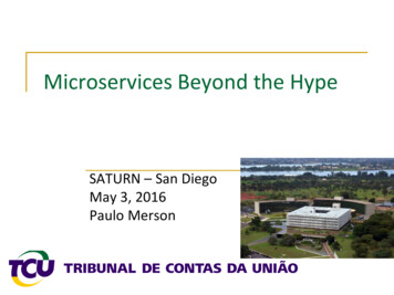 Microservices Beyond The Hype - Carnegie Mellon University