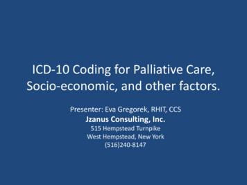 ICD-10 Coding For Palliative Care - HANYS