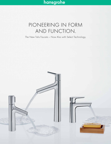PioNeeriN G IN Form ANd FuNcTioN. - Hansgrohe