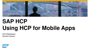 SAP HCP Using HCP For Mobile Apps
