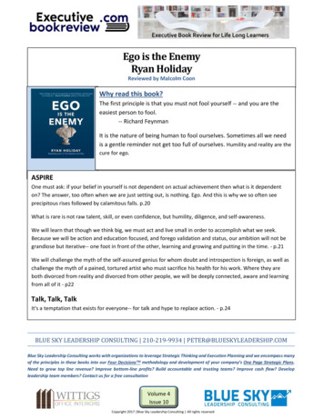 Ego Is The Enemy Ryan Holiday - Executivebookreview 