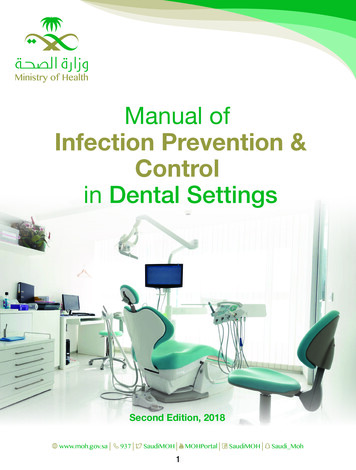 Manual Of Infection Prevention & Control In Dental Settings