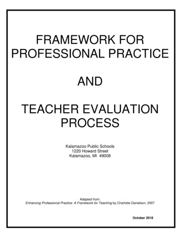 Framework For Professional Practice And Teacher Evaluation Process