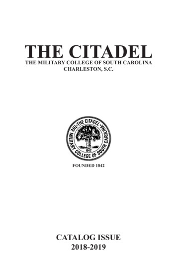 Citadel SCCC Academic Catalog