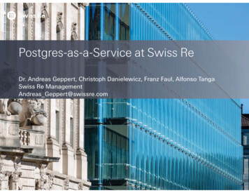 Postgres-as-a-Service At Swiss Re