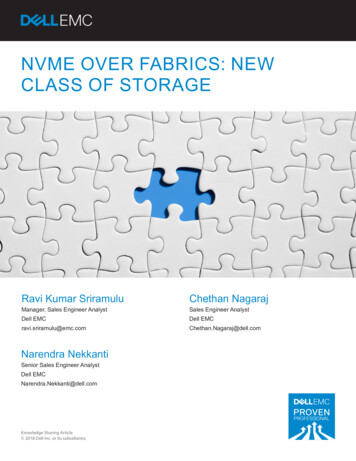 NVME OVER FABRICS: NEW CLASS OF STORAGE - Dell