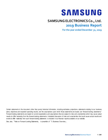 SAMSUNG ELECTRONICS Co., Ltd. 2019 BusinessReport