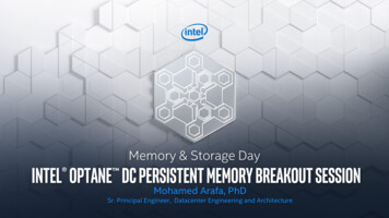 Memory & Storage Day Intel Optane DC Persistent Memory Breakout Session